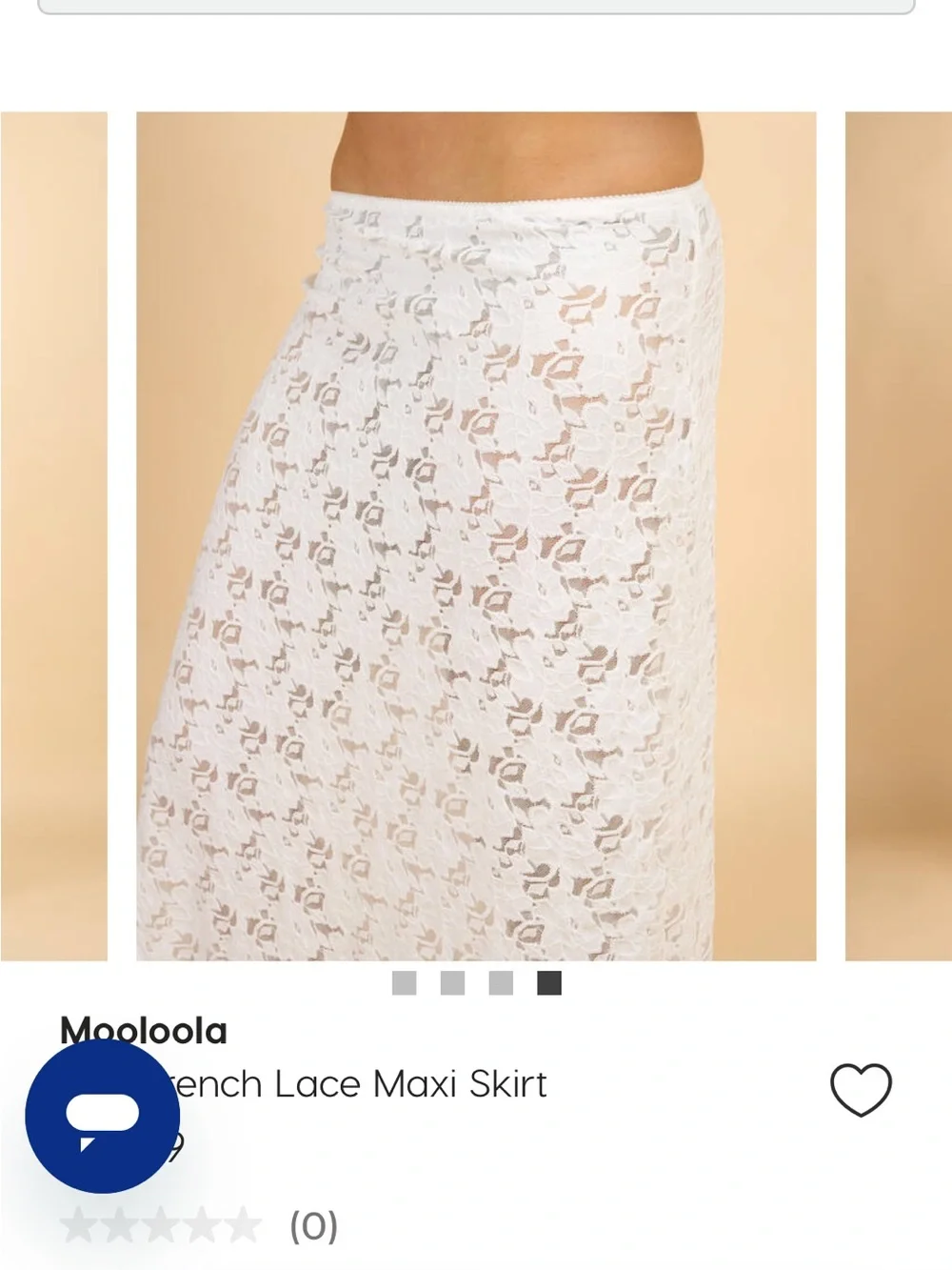 City beach  white French Lace Maxi Skirt